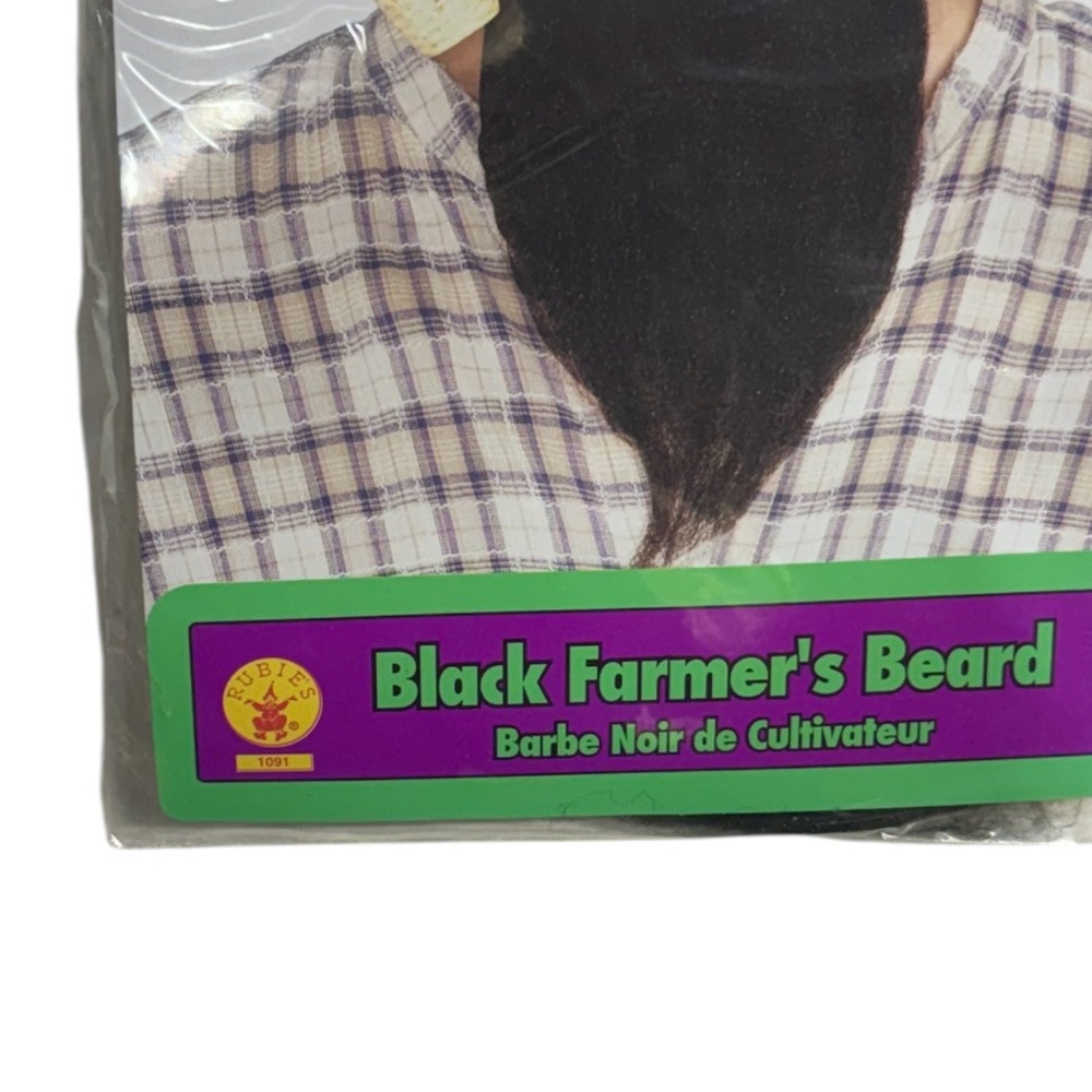 Rubie’s black colored farmer’s beard with elastic band brand new in packaging! - Picture 6 of 6